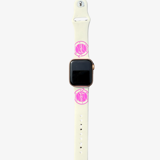 BALL LOGO WATCH STRAP 38/40MM - RICE WHITE