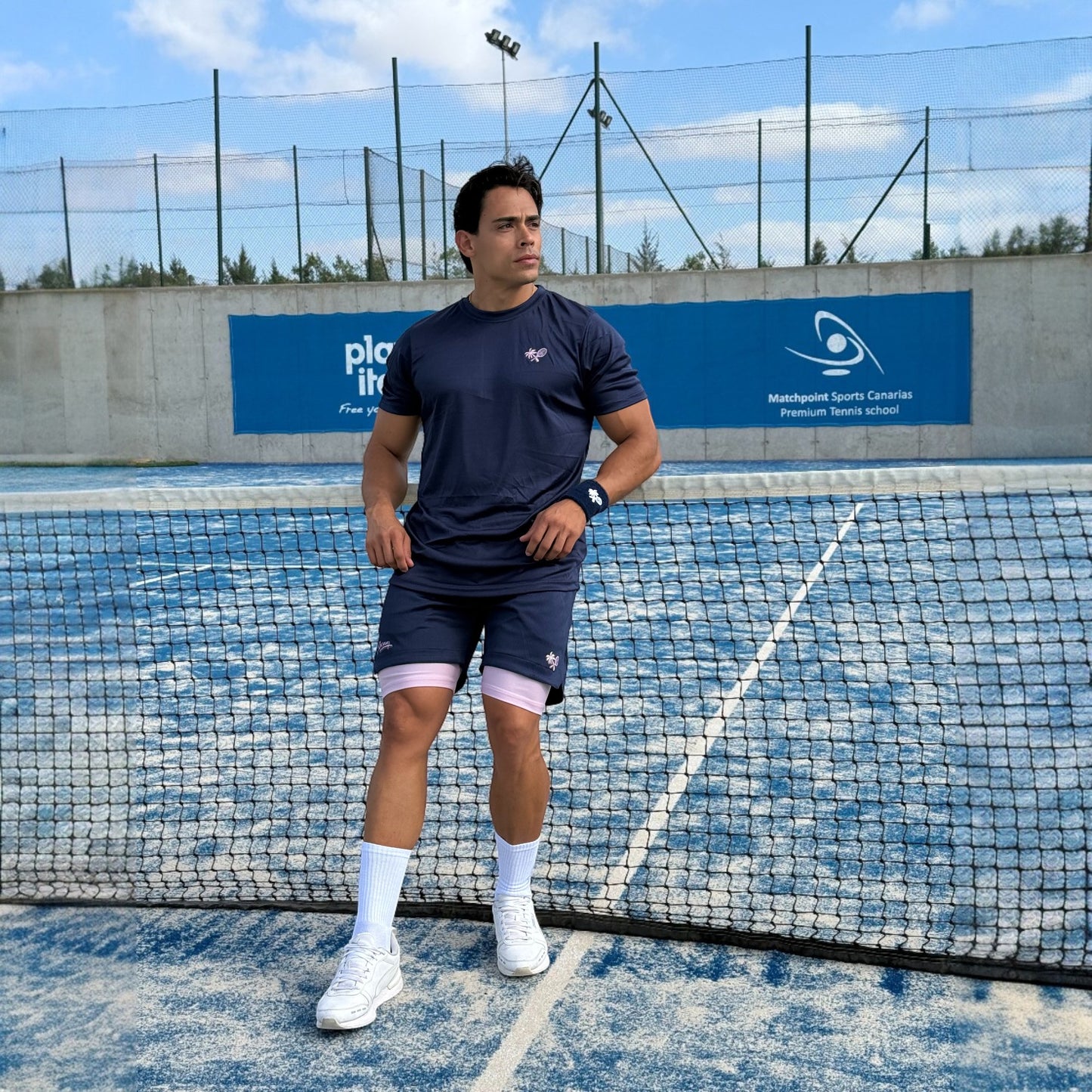 2 IN 1 PERFORMANCE MEN'S TEAM SHORTS - BLUE