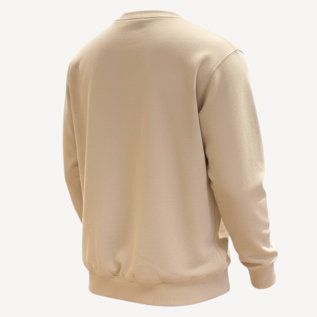 Tennis Club Crew Sweatshirt Unisex (Sand/Deep Green)